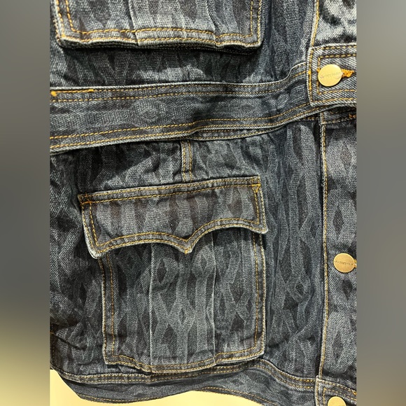 Unisex Adidas x Ivy Park Monogram Denim Track Jacket Trucker 2XL - Picture 6 of 8